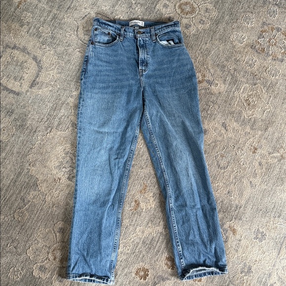 Abercrombie & fitch curve love 90 straight ultra high rise jeans 28 short - Picture 1 of 6